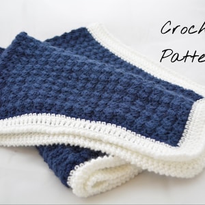 Johnny Blanket Crochet Baby Blanket Pattern / Beginner Crochet Pattern / Baby Blanket Pattern