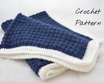 Johnny Blanket Crochet Baby Blanket Pattern / Beginner Crochet Pattern / Baby Blanket Pattern