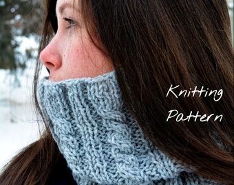 Padrão de tricô Bern Cowl / Padrão de capuz / Capuz de malha / Lenço de malha