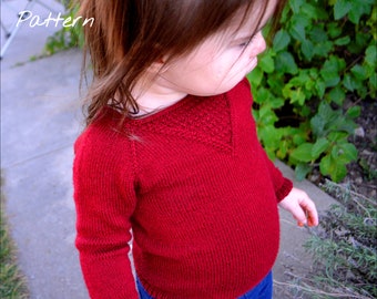The Peekaboo Sweater / Kids Knit Sweater / Sweater Pattern / Kids Sweater Pattern