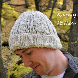 The Ashton Hat Knitting Pattern / Cable Knit Hat / Knit Hat Pattern / Knitted Hat