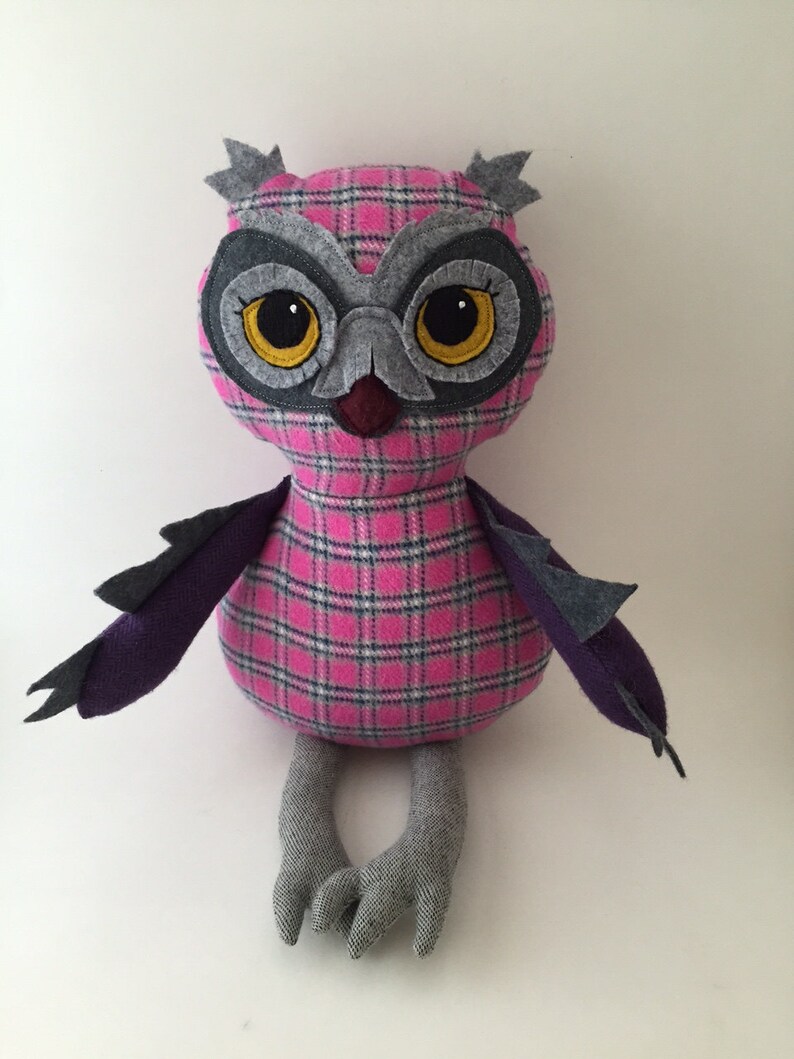 RESERVED Happy Girl Owl doll stuffed owl rag doll owl toy Etsy
