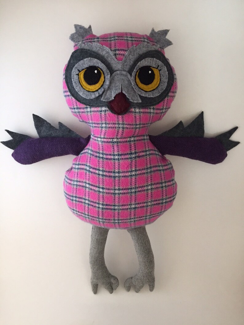RESERVED Happy Girl Owl doll stuffed owl rag doll owl toy Etsy