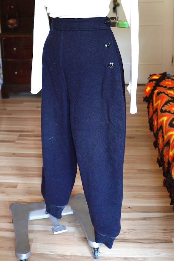 30s / 1930s Navy Wool Snow Ski Pants