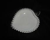 Vintage Fenton Silvercrest Heart Shaped Dish