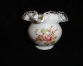 Fenton Silvercrest with Sears Country Rose Bouquet Vase