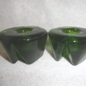 Vintage Blenko Pair of Candleholders