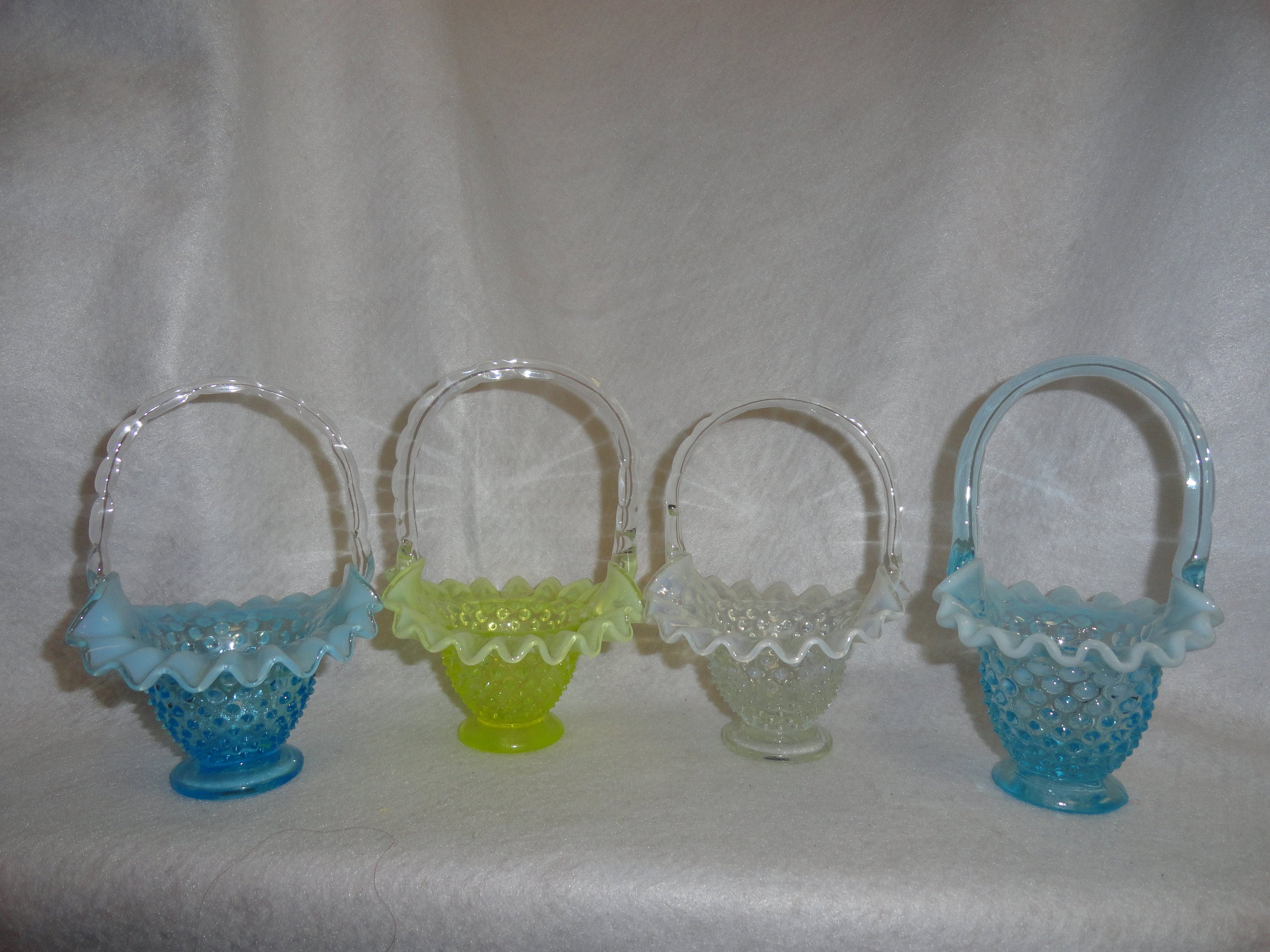 フェントン アンティークantique エメラルドグリーンバスケット アメリカ フェントン アンティークantique エメラルドグリーンバスケット