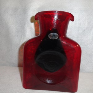 フェントン、ブルーオパールセント花入れ1960年代頃難有り フェントン社 Fenton ホブネイル ブルーオパールセント フラワー