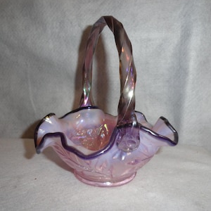 Fenton Pink Basket - Etsy