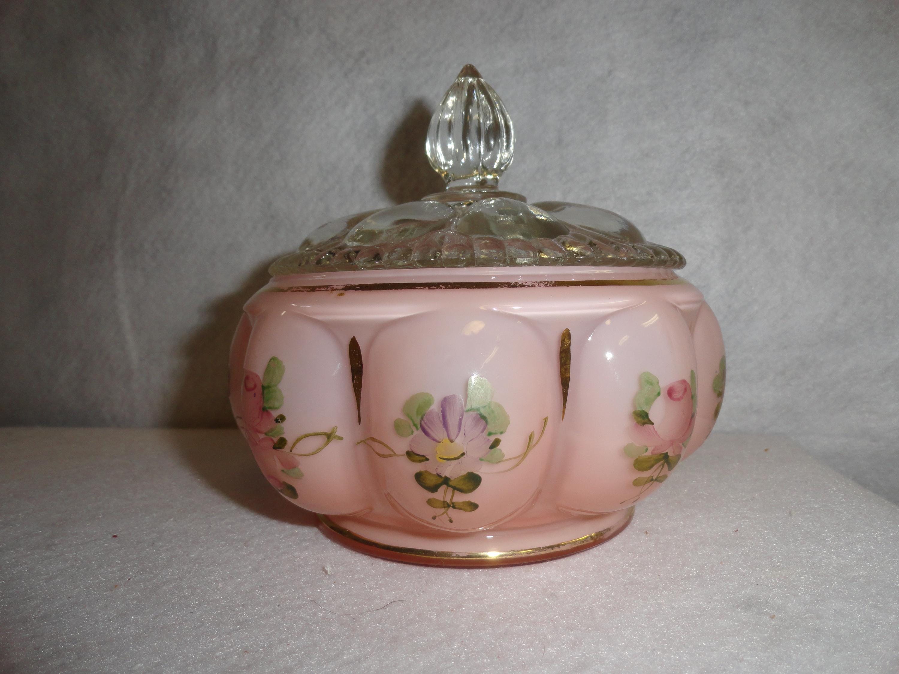 1940年代 Fentonフェントン フタ付きキャンディディッシュ