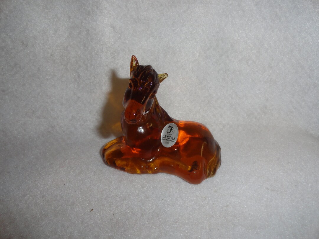 Fenton Gold Horse Figurine Etsy