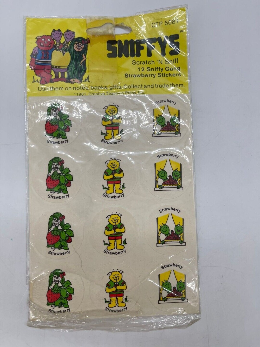 Vintage CTP Sniffys Scratch 'N Sniff 12 Sniffy Gang Etsy