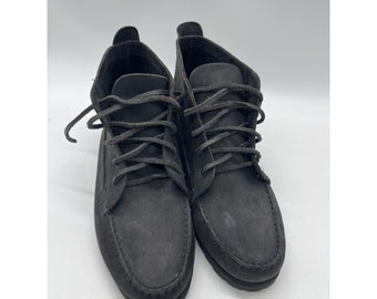 Vintage Levi's Desert Chukka Botas Hombre Tamaño 10.5M Cuero Negro Cordones