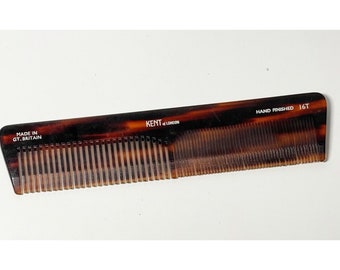 VINTAGE Kent Comb Hair Brown Plastic Made In England Hand Finished 16 T