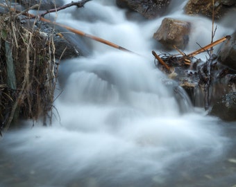 Waterfall photo, Stream, River, Digital download, Printable photo, Nature photography, Instant download photography, Photo wall art