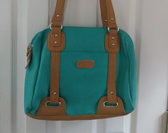 Rossetti Teal and Brown Bag/Purse/Shoulder Bag