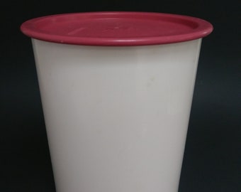 タッパーウェア ワンタッチキャニスターセット、ラズベリー蓋 - 4個