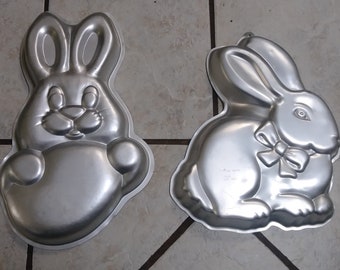 REDUCED ******Vintage Wilton Aluminum Cake Pan ~ Baking Mold ~ Bunnies ~  Bunny Mold ~ Rabbit 1979 Cake Pan ~ **Choose ONE**