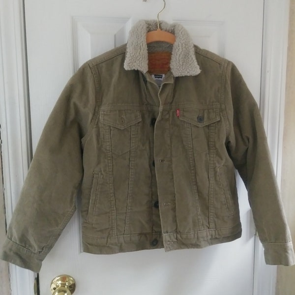 Levi's Strauss Corduroy Kids' Jacket: Cozy Sherpa Comfort for Spring Adventures