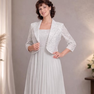 hand beaded wedding dresses R&M Richards Embellished Panel Jacket Dress