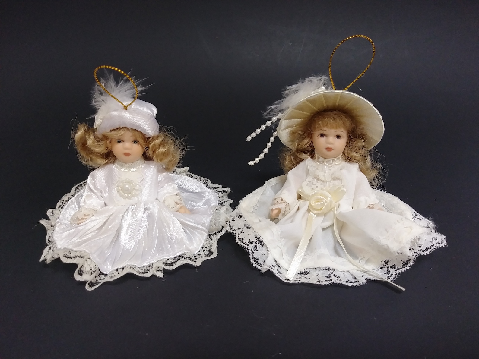 Porcelain Doll Ornaments DG Creations / 3.5 Tall Etsy