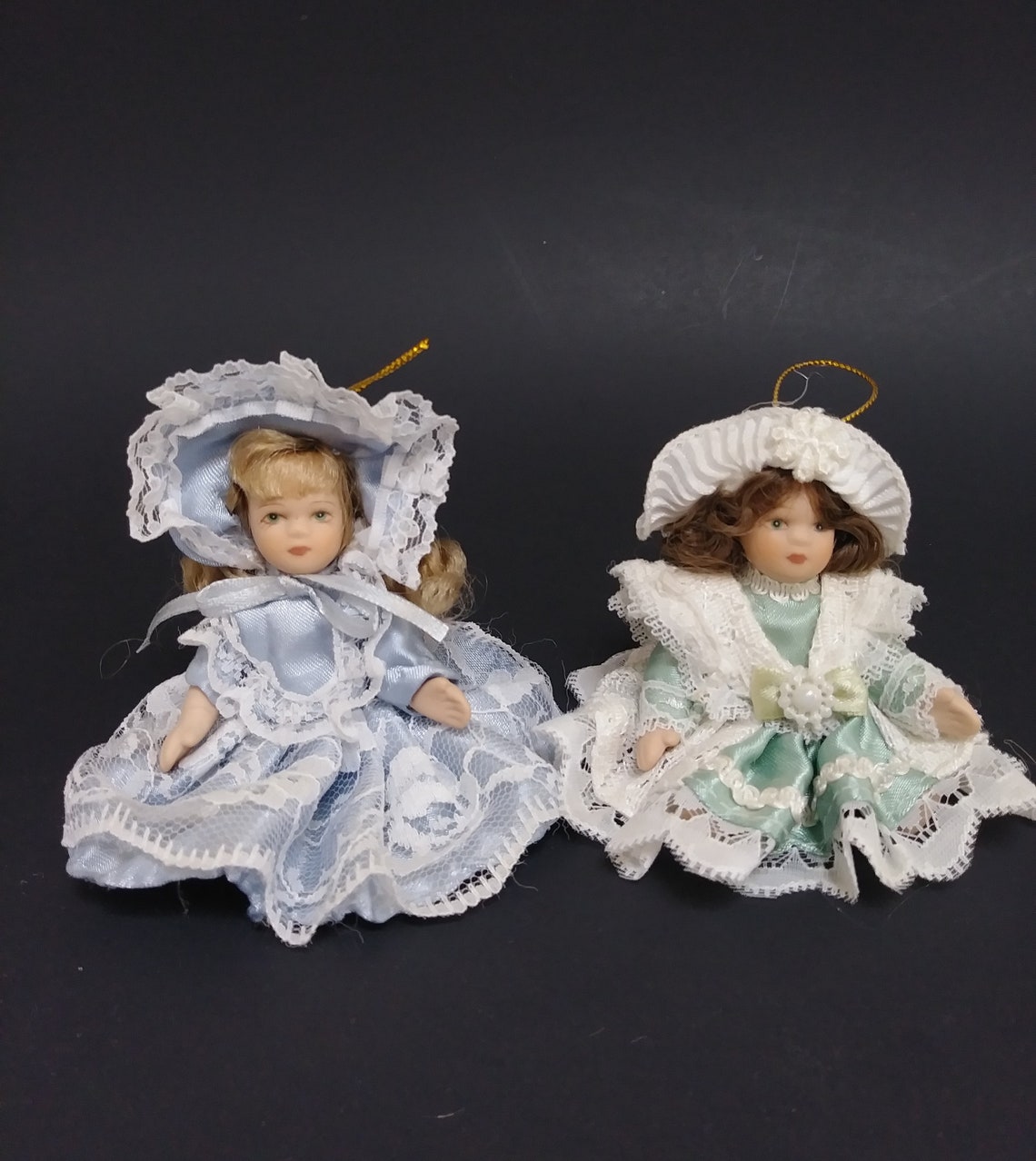 Porcelain Doll Ornaments DG Creations / 3.5 Tall Etsy
