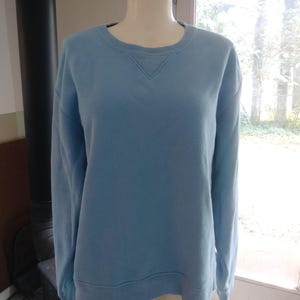 IZOD Vintage Blue Pullover Fleece Sweatshirt 80s 90s Warm Cozy M
