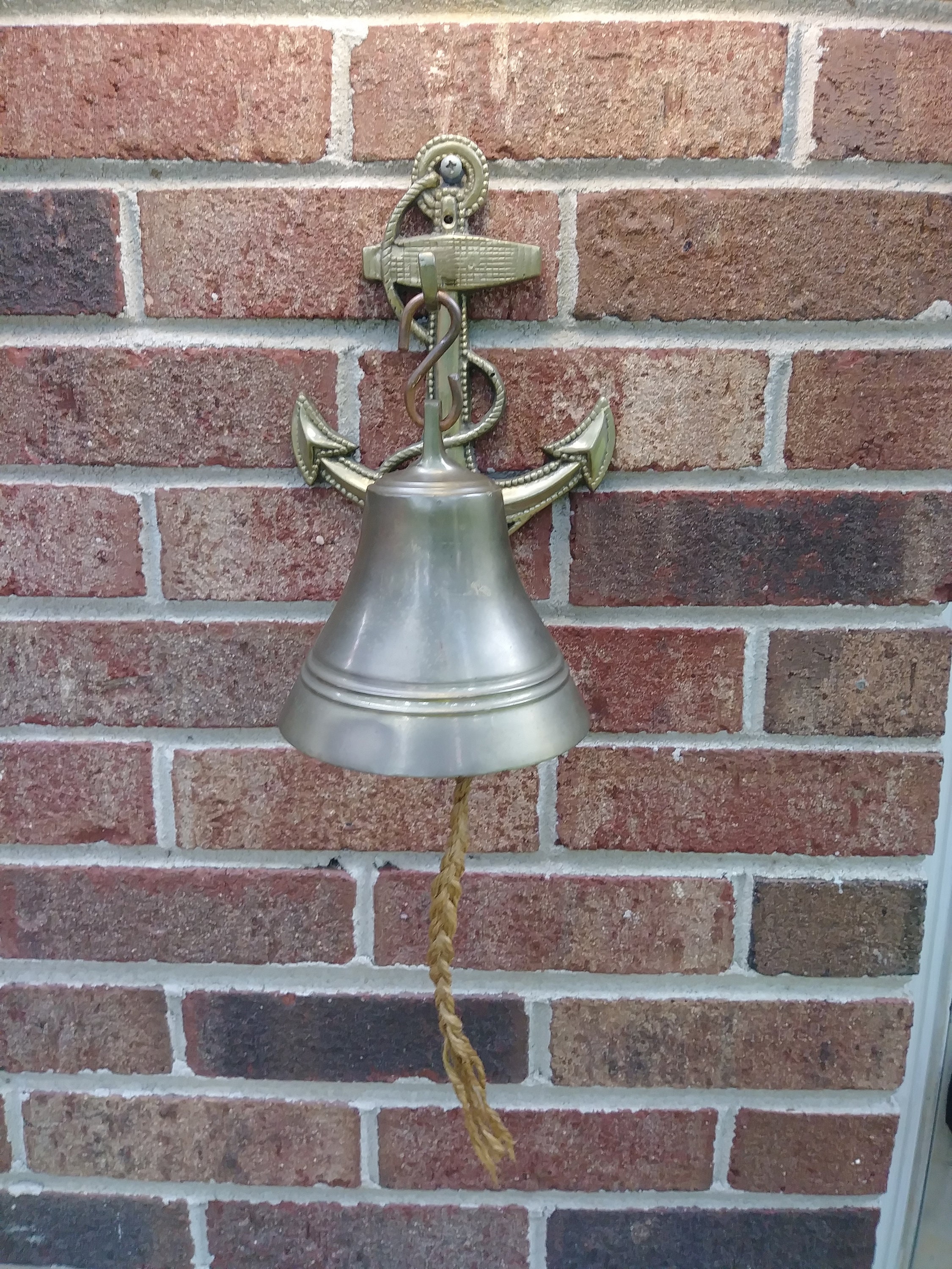 REDUCED Brass Decorative Ornamental Anchor Bell // Beach - Etsy