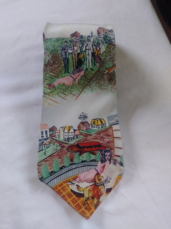 Vintage Silk Necktie: Common Thread, Christina's World Art Print