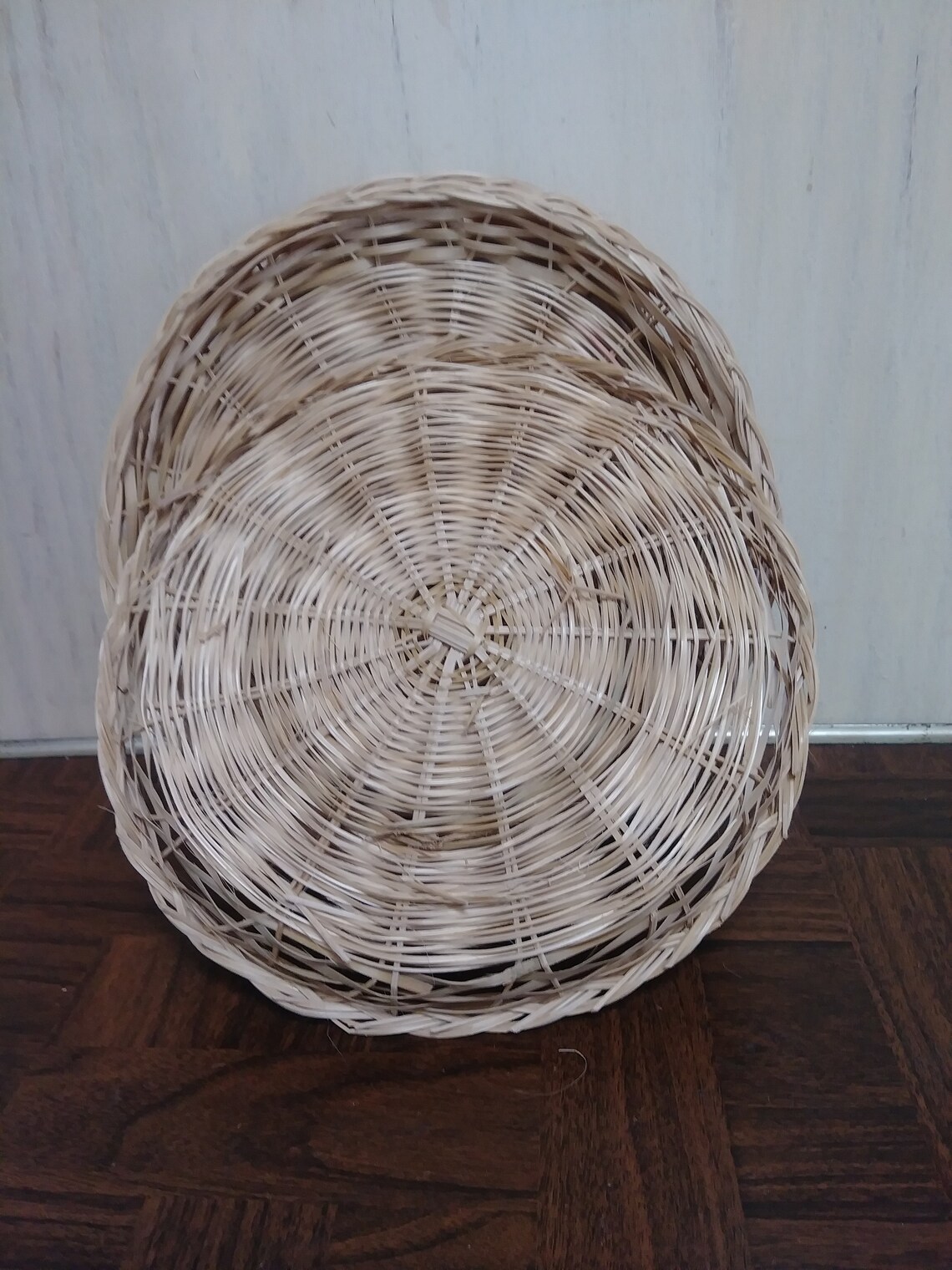 Rattan Woven Wicker Paper Plate Holders Set of 4 Rattan Etsy