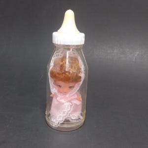 Retro Baby Doll in Plastic Bottle 70s 80s