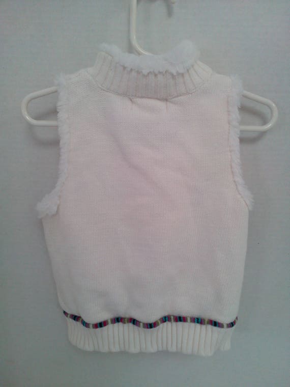 REDUCED ******Vintage Vest Toddler Girl White/Ivo… - image 2