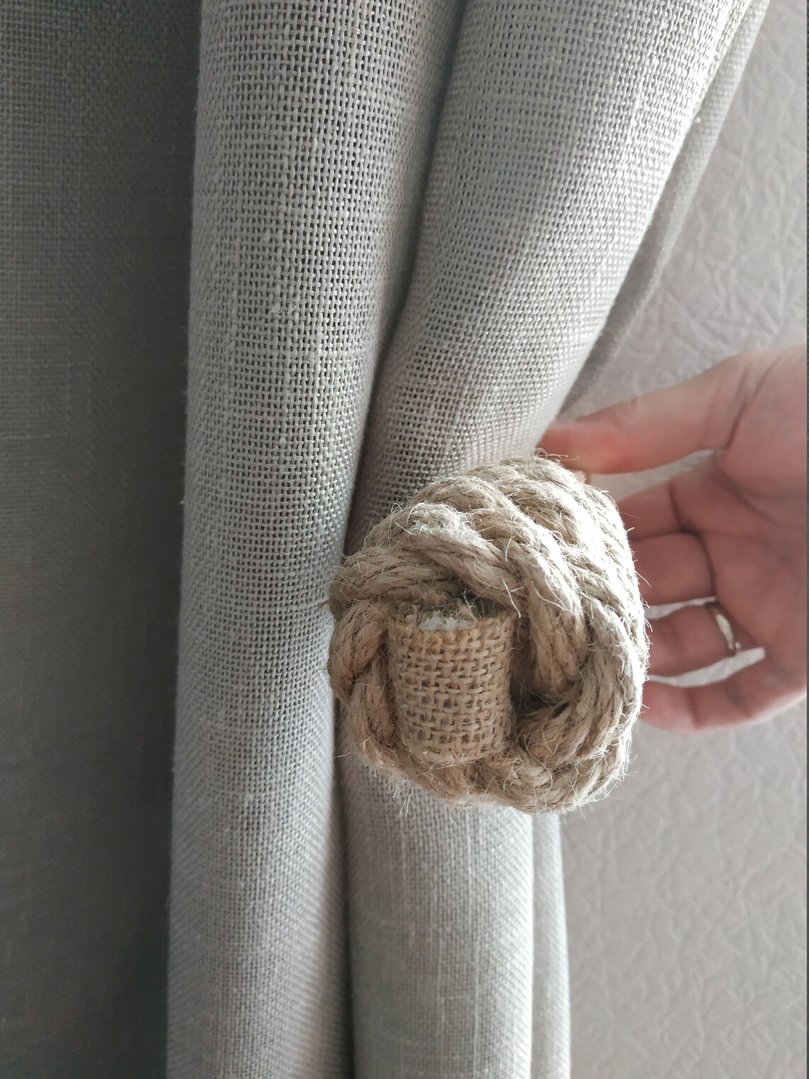 Wooden Curtain Tie Back Hook Curtain Tie Backs Gypsy Décor Etsy