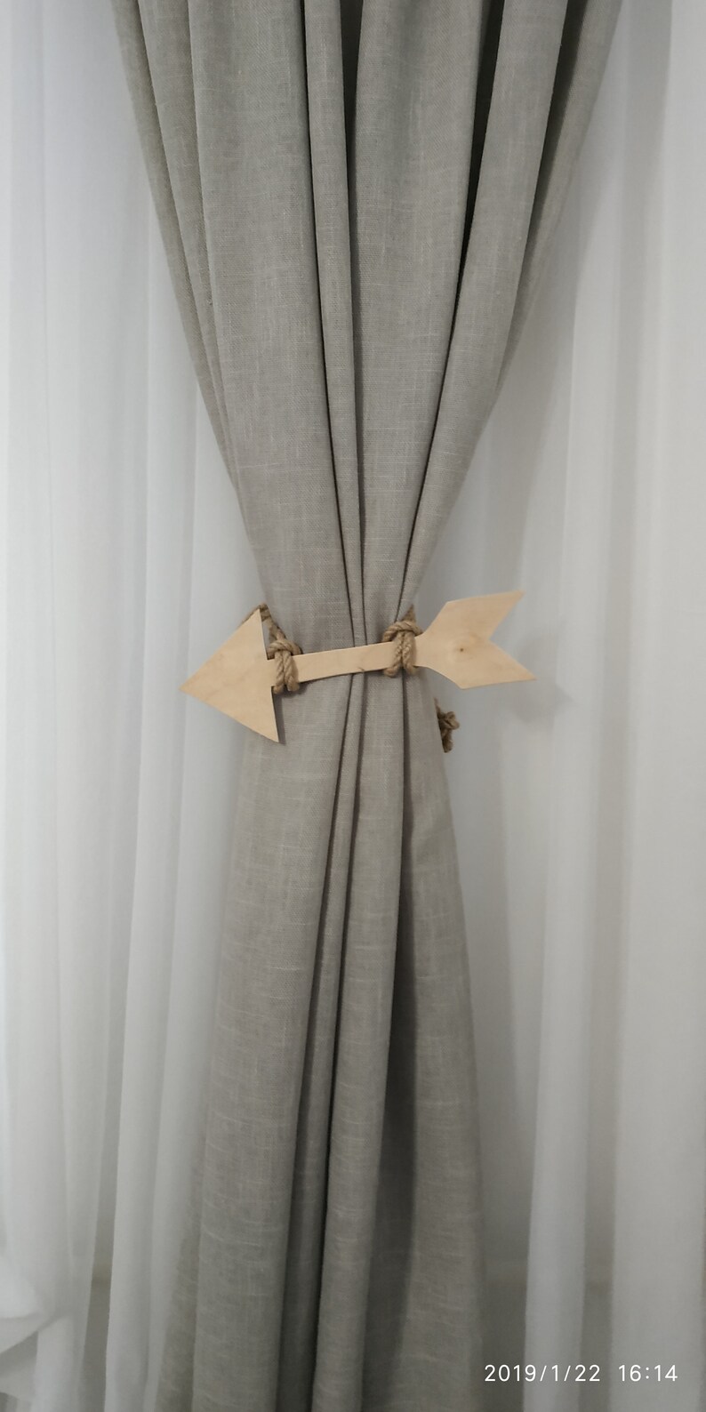 Wooden Arrow Curtain Tie Backs Nursery Curtain Tie Back Boho Etsy