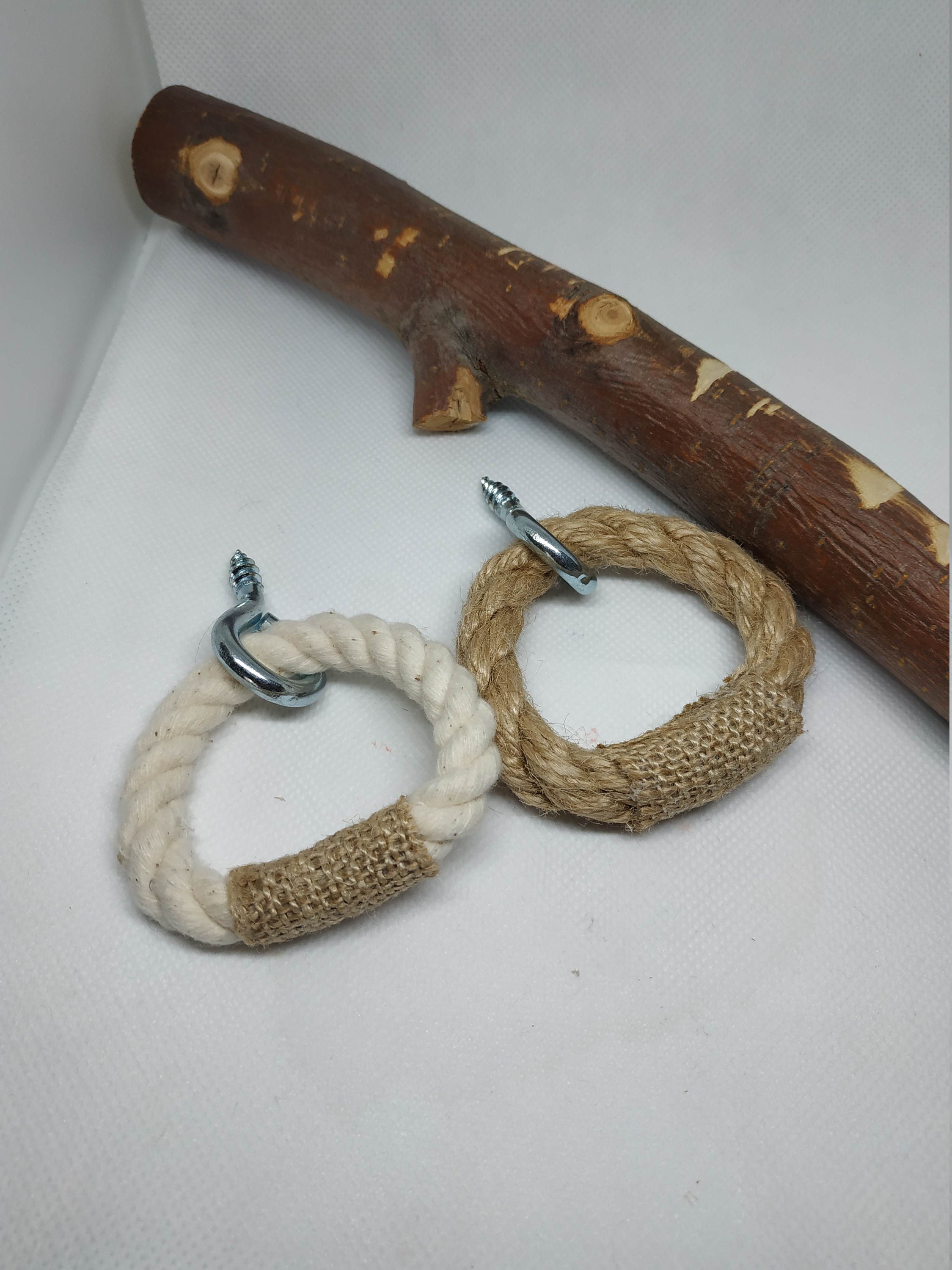 Rope Drawer Handle Jute or Cotton Knobs Nautical Etsy