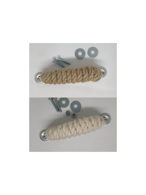 Rope Drawer Handle Cotton Knobs Nautical Decor Etsy