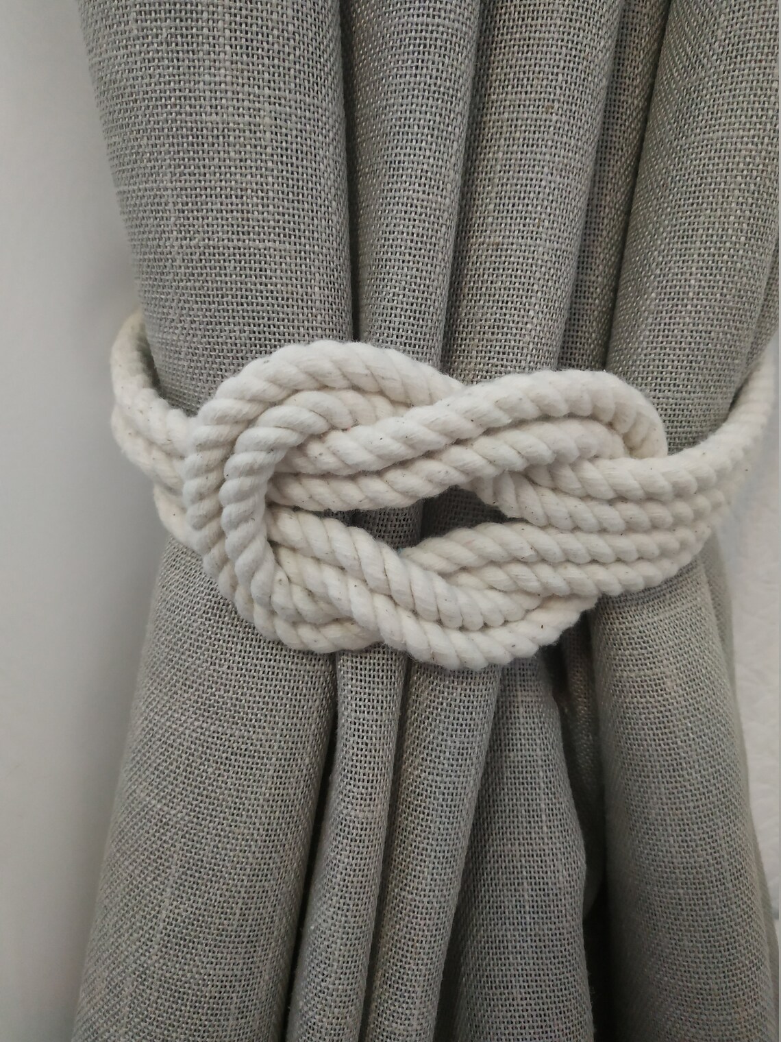Double Square Knot Curtain TieBacks..Nautical Curtain Tie Etsy