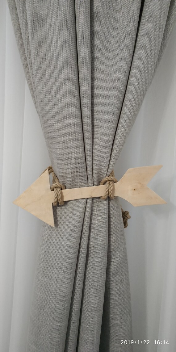 Wooden Arrow Curtain Tie Backs Nursery Curtain Tie Back Boho Etsy