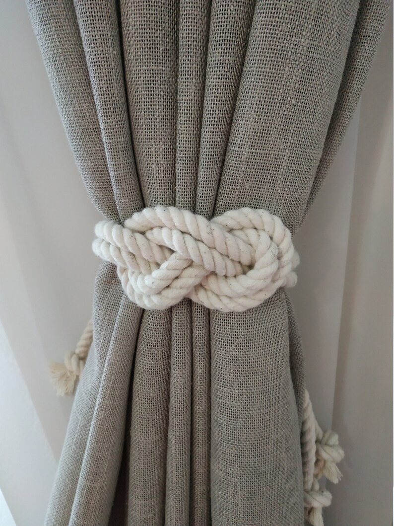 Rope Curtain Tie Backs Nursery Curtain Gypsy Décor Boho Rope Etsy