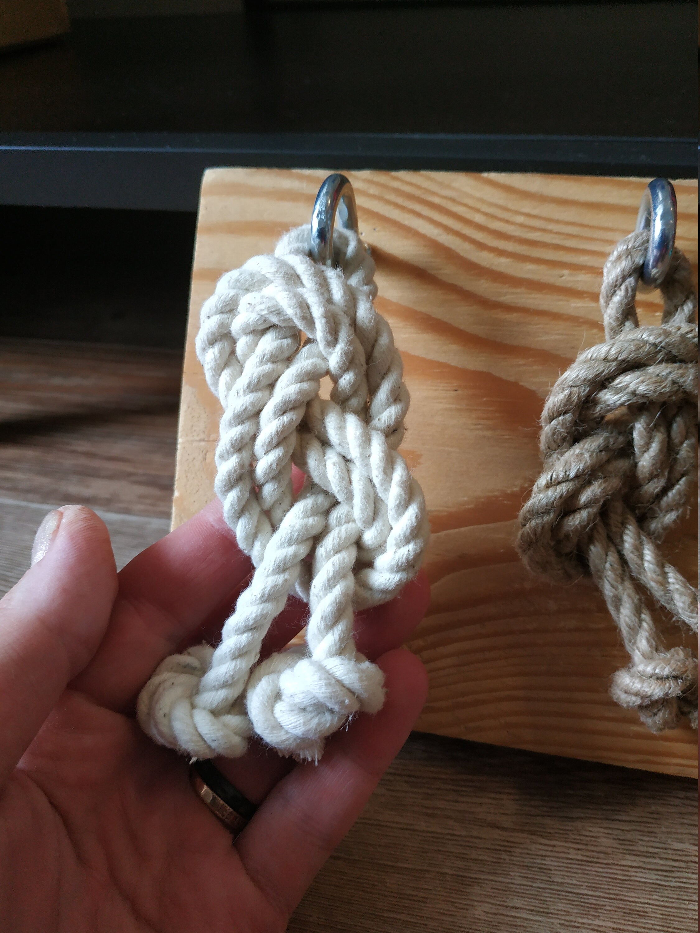 Rope Drawer Handle Jute or Cotton Knobs Nautical Etsy