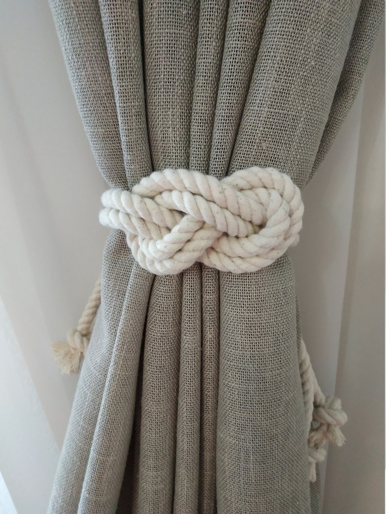 Rope Curtain Tie Backs Nursery Curtain Gypsy Décor Boho Rope Etsy