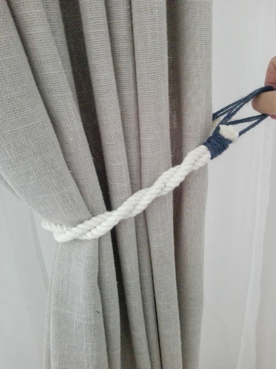 Nautical Tiebacks Rope Curtain Tiebacks Nursery Curtain Gypsy Etsy