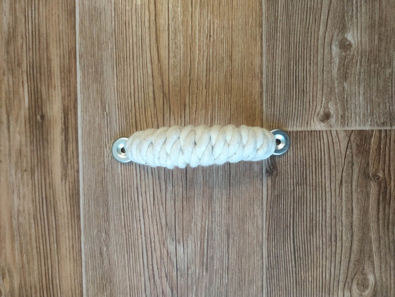 Rope Drawer Handle Cotton Knobs Nautical Decor Etsy