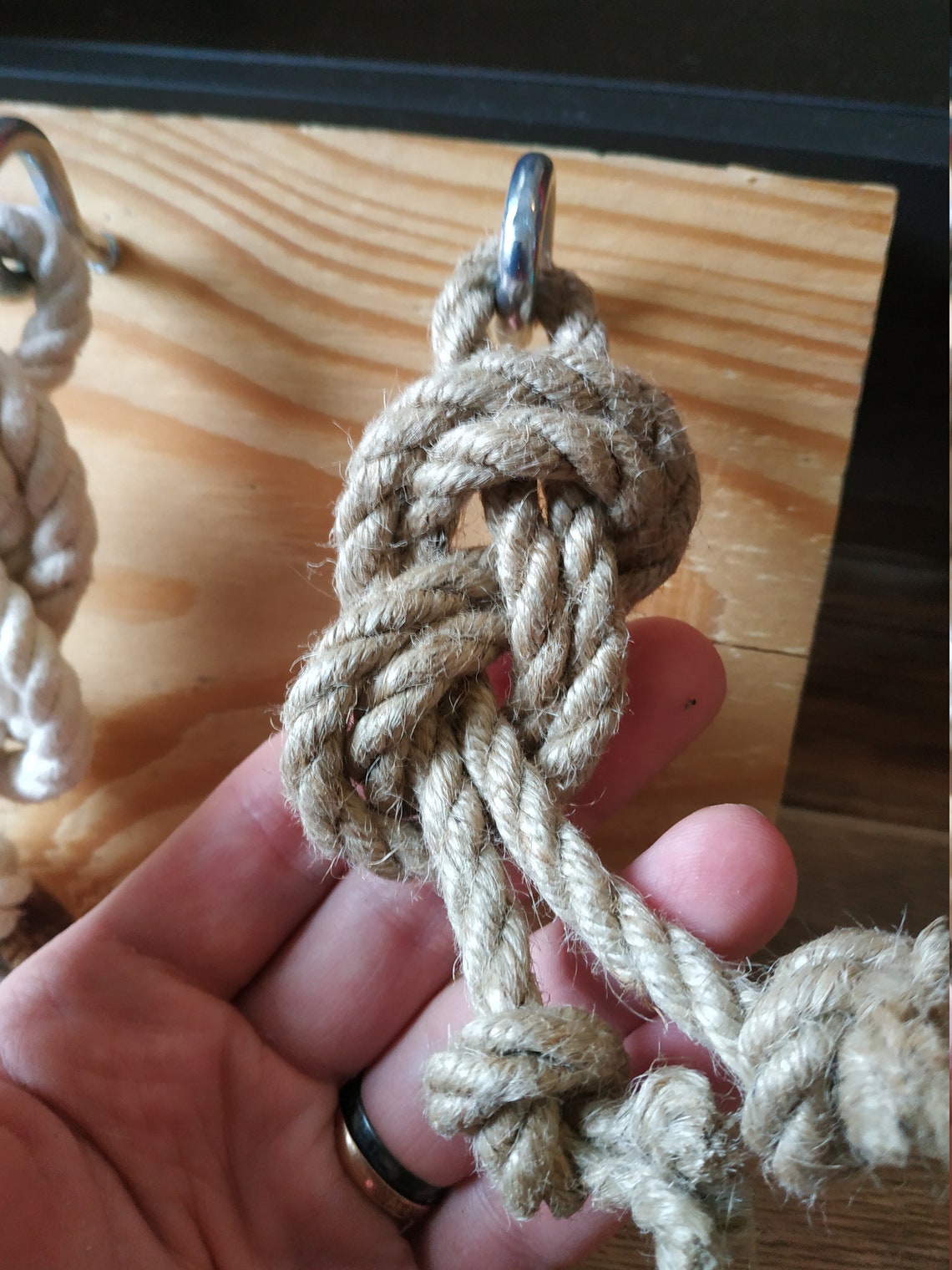 Rope Drawer Handle Jute or Cotton Knobs Nautical Etsy