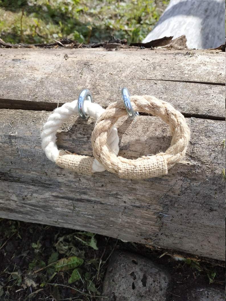 Rope Drawer Handle Jute or Cotton Knobs Nautical Etsy