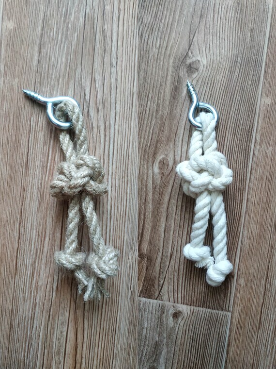 Rope Drawer Handle Jute or Cotton Knobs Nautical Etsy