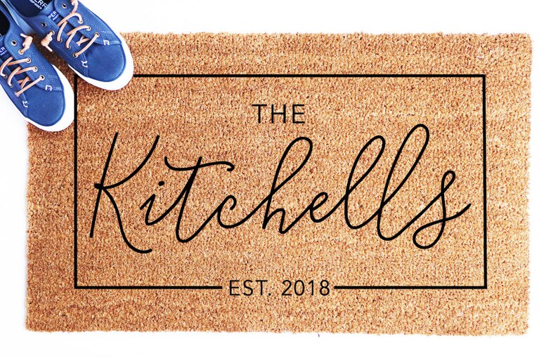 Personalized Doormat Last Name Doormat New Home Gift Newly Etsy