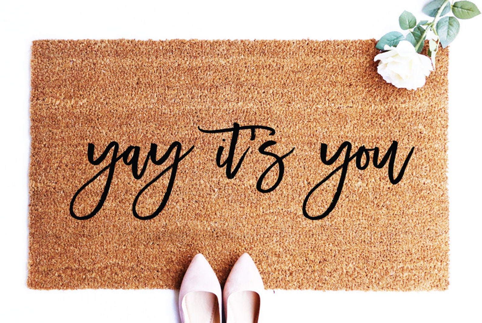 Funny Mat Yay It's You Doormat Fall Doormat Cute Etsy