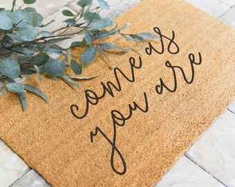 Come As You Are, Fall Doormat, Welcome Mat, New Home Gift, Christian, Housewarming gift, Funny doormat, Farmhouse, Front Porch Decor, SKUD8